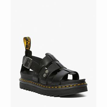 Dr Martens Férfi Terry Bőr Strap Szandál Fekete